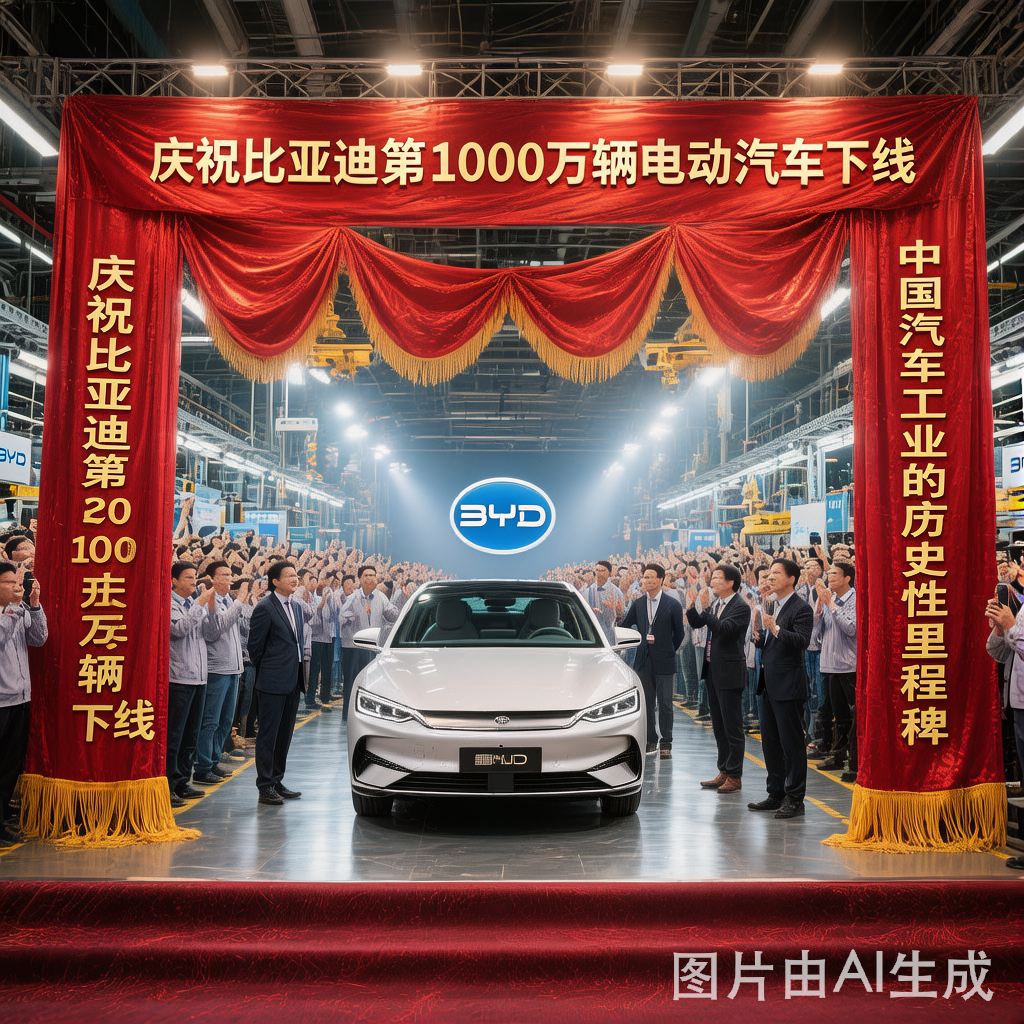 比亚迪第1000万辆新能源车下线：从边缘